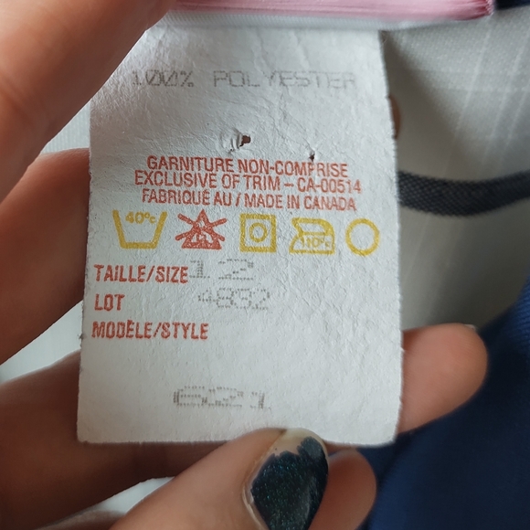 Vintage Dress with Belt (Navy Blue) - Picture 9 of 9